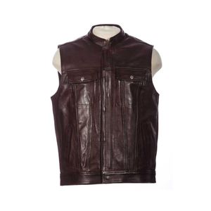 2025 elegante nuevo diseño transpirable invierno cuero Biker chaleco para hombres excelente calidad maximizar el desgaste - Product Image 1