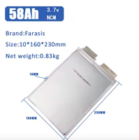 Farasis 3.7V 58ah Ncm cellules de poche 3.7V 53ah 58ah 73ah 76ah Lithium Ion polymère batterie outil électrique Scooter application solaire
