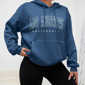 Pull à épaules tombantes de haute qualité personnaliser sweats à capuche imprimés par sublimation 100% coton sweats à capuche en gros pour femme - Product Image 5