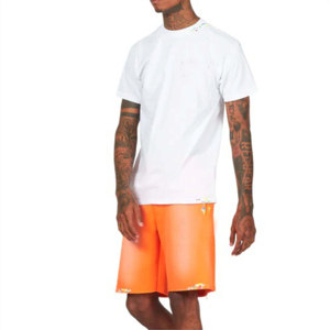 Conjunto de chándal informal de 2 piezas de moda de verano para hombre, camisa de manga corta con estampado sólido y pantalones cortos de talla grande, conjuntos cortos de tela de rizo - Product Image 2