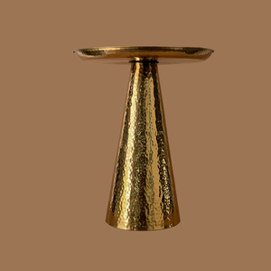 Mesa auxiliar de metal dorado al por mayor con base martillada, mesa auxiliar de sofá con acento redondo para uso en interiores a un precio asequible - Product Image 3