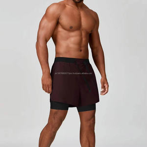 Shorts de sport pour hommes, entraînement, élastiques, séchage rapide, course à pied, fitness, double couche, basketball, gym - Product Image 1
