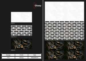 Carreaux muraux en céramique de luxe 300x600mm pour salle de bain et cuisine, finition brillante ou mate, texture effet sucre, design mural intérieur luxueux - Product Image 3