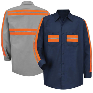 Vente en gros de polos de travail à manches longues T-shirt de sécurité haute visibilité à séchage rapide Polos réfléchissants de construction pour le travail - Product Image 1