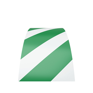 LongLife - Cinta de Marcado de Suelo, autoadhesiva 75mm, Verde/Blanco - LG75-GW - Product Image 3