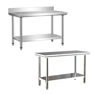 stainless steel work table hotel kitchen equipment kitchen work bench table for restaurant