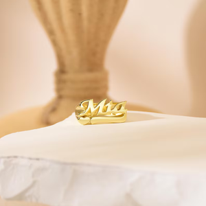 Fashion <strong>Rings</strong> Custom Name Letter <strong>Ring</strong> Personalized Stainless Steel 18k Gold Plated Women <strong>Initial</strong> <strong>Ring</strong> Wholesale - Product Image 3