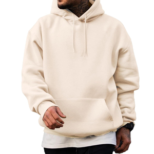 Style de rue personnalisé surdimensionné hommes sweats à capuche blanc uni en vrac hiver hommes sweat pull à capuche - Product Image 4