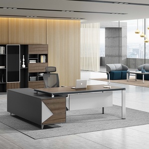Escritorio Ejecutivo de Madera para Oficina, Altura Ajustable, Estación de Trabajo Ergonómica - Product Image 3