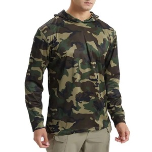 Sudadera con capucha informal de manga larga a prueba de rayos UV para hombre, camiseta transpirable ligera de secado rápido con protección solar Rash Guard - Product Image 3