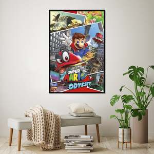 Affiche murale en toile style moderne Super Mario Odyssey, collage artistique - Product Image 5
