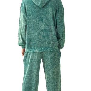 Pakistan Manufacture Breathable High Quality Best Design Men Acid Wash Tracksuits 100% Cotton Made Tracksuits - Product Image 3