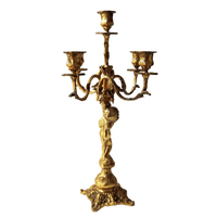 Nouveau bougeoir vintage coulé couleur or bien poli candélabre décoratif à 5 bras à des prix abordables