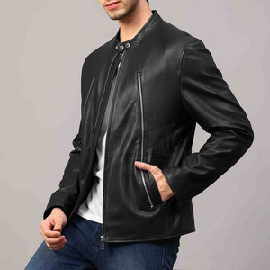 Venta caliente 2024 chaqueta de cuero de alta calidad con cuello levantado logotipo personalizado impresión diversas opciones de color-para el invierno - Product Image 5