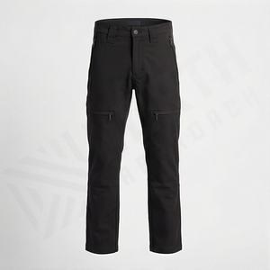 Jeans en denim pour homme, coupe décontractée, poches zippées, jeans tendance polyvalents, look décontracté, idéal pour le travail, vêtements décontractés, couleur personnalisée, meilleur choix - Product Image 1