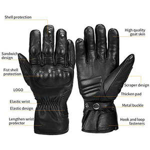 Guantes de moto personalizados de alta calidad Guantes de cuero impermeables Off-Road Dirt Bike Motocross Racing Pantalla táctil Ciclismo - Product Image 3