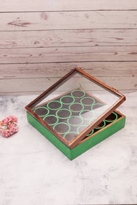 Organizador de especias de madera natural hecho a mano duradero precio bajo uso diario en la cocina diseñador Masala caja compartimentos Apto para lavavajillas - Product Image 4