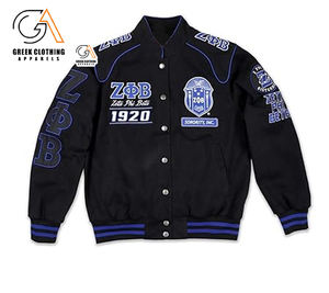 <b>Vintage</b> Racing <b>Jacket</b> Zeta Phi Beta Sorority Fraternity Greek Letters College Baseball Letterman Bomber for Winter Racing <b>Jacket</b> - Product Image 4