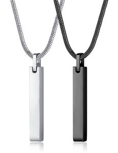 Collier pendentif géométrique en acier inoxydable titane simple au design unique, nouvelle mode, nouvelle arrivée, bijoux tendance pour hommes - Product Image 2
