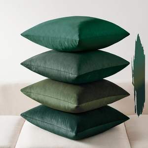 Cojín decorativo de Punto Verde terciopelo suave colores sólidos funda de almohada Lisa para el hogar Hotel sofá sala de estar para Hospital - Product Image 1