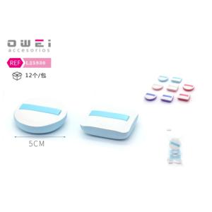 Bouffée de poudre colorée Triangle rond Bouffées cosmétiques - Product Image 1