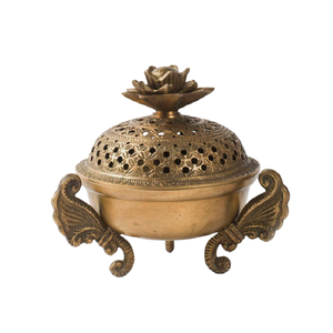 Brûleur à Bakhoor en laiton, dernier design, style arabe du Moyen-Orient, brûleur à encens portable en métal, Bakhoor Incense - Product Image 1
