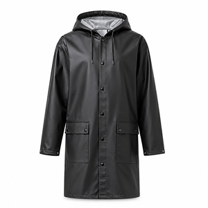 Impermeable Personalizado con Capucha Larga para Unisex |   Poliéster Ligero con PU y Características de Seguridad Reflectantes - Product Image 1
