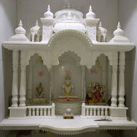Sculpture de temple en marbre et grès sculpté à la main, décoration moderne pour intérieur/extérieur, Mandir hindou personnalisé, décoration de temple indien