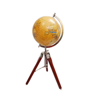 Globe terrestre rotatif éducatif en laiton Art Déco fait main, sur trépied, 20 cm, support au sol, pour maison moderne et retraite, vente en gros
