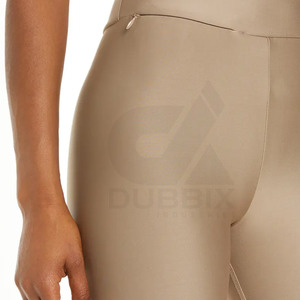 High Quality Customized Simple Women's Mid Elastic Waist Fitness <b>Leggings</b> Stretchable Solid <b>Pattern</b> Yoga Quick Dry Breathable - Product Image 5