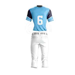 Conjunto de uniforme de béisbol para hombre, superventas, transpirable, 100% algodón, logotipo frontal, posición para equipos deportivos - Product Image 1