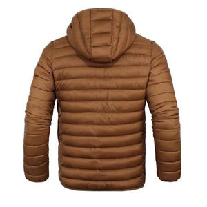 Doudoune d'hiver personnalisée 2025-2026 pour hommes longue capuche chaude fermeture à glissière toile matériel Style décontracté vêtements d'extérieur personnalisables - Product Image 3