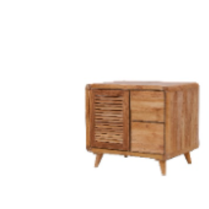 Minimalist Design Buffet Cabinet with 2 <b>Drawers</b> and 1 Door Made of Teak Wood Frame <b>for</b> Home Decoration - Product Image 6