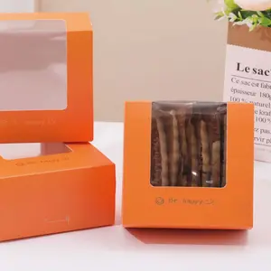 Chine usine bas prix Dessert pâtisserie boulangerie emballage orange gâteaux boîtes pour l'emballage alimentaire