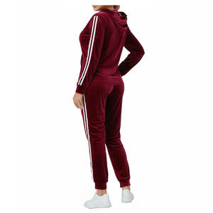 Velour Two Piece Set Women Clothing <b>Velvet</b> <b>Tracksuits</b> for Women Jogger Set Women With Hoodie Pocket - Product Image 6