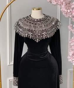 Vente en gros de vêtements islamiques traditionnels musulmans de grande taille, abaya kaftan de Dubaï, longueur au sol, vêtements de soirée, hijab - Product Image 1