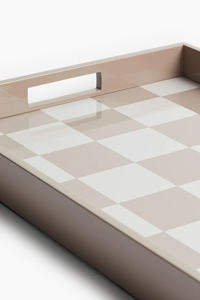 จานเสิร์ฟแล็กเกอร์ทรงกลมขอบสีชมพูหรูหราทันสมัยสำหรับตกแต่งอาหารเครื่องดื่มบนโต๊ะอาหารที่บ้าน - Product Image 5