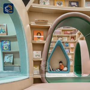 Trẻ Em Sáng Tạo Hiệu Sách Đồ Nội Thất Hiển Thị Tường Cong Giá Sách Đọc Sách Tương Tác Nook Pod Cho Thư Viện - Product Image 4