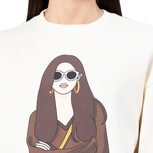 Sweat-shirt pour femmes de haute qualité, taille plus, confortable, col rond, imprimé, tissé, hiver, automne, best-seller 2025 - Product Image 5