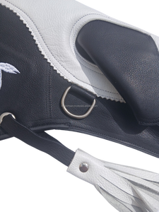 ถุงมือฟอลคอนรี่พรีเมียม ปี 2026 ขนาด 14 นิ้ว 35 ซม. หนังวัวสองชั้น ปักลายนกฮูกสีขาว ถุงมือป้องกันแบบยาวสำหรับการจัดการนก - Product Image 5