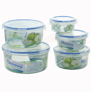 Récipients de stockage des aliments en plastique 5 pièces contenants alimentaires avec couvercles vinaigrette condiment sans BPA micro-ondes lave-vaisselle - Product Image 2