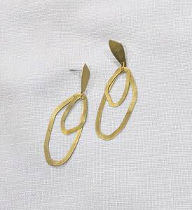 3 metal Gold silver and <b>Copper</b> plated Brass wire Metal Earrings with Hammered Matt Finish Party Wear Fancy Fashion <b>Bangles</b> - Product Image 6