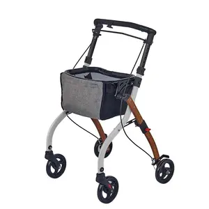 Patent Indoor Rollator Lichtgewicht Volwassen Rollator Opvouwbare Aluminium Walking Indoor Rollator Rollator