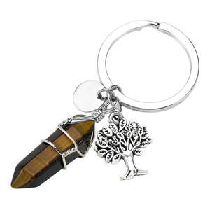 Llavero de Piedra Grabada: Llavero de Cristal: Llavero de Piedra Natural: Cristal con Palabra Grabada Personalizada, Suministro de Cristales en Caja OEM - Product Image 5