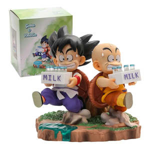 DBZ Son Goku & Krillin <b>Plastic</b> Figurines Japan <b>Animation</b> Source - Product Image 1