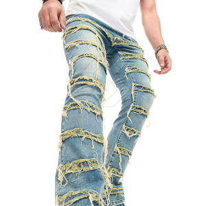 Ropa informal de alta calidad Pantalones de hombre lavados de color sólido Pantalones apilados de hombre más vendidos para adultos - Product Image 5