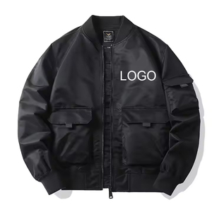 Hot 90's Satin Homme Nylon Ma-1 Baseball Plain Cargo Tapisserie Surdimensionné Hommes Unisexe Blanc En Gros Haut De Gamme Premium Bomber Veste - Product Image 4