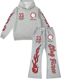 ชุดวอร์ม2ชิ้นสำหรับผู้ชายชุดวอร์มชุดกีฬาพร้อมฮู้ดสำหรับใส่วิ่งออกกำลังกายในยิม - Product Image 6