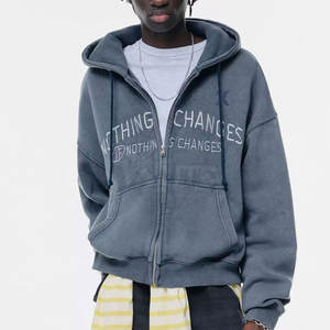 Sudadera con Capucha Informal de Invierno, 100% Algodón, Forro Polar, Cierre Completo, Bordado, Tela Suave y Cómoda, Manga Larga, para Uso Diario - Product Image 4