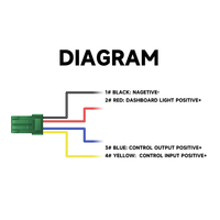 Interrupteur d'alimentation AUX 12V carré avec LED marche/arrêt pour Isuzu D-Max Mazda BT50 2021-24, console centrale de boîte de vitesses